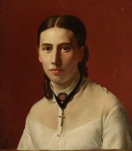 Portrait Of Miss Maria Jorgine Avenstrup Later Mrs Thorvald Hansen