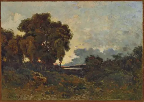 Setting Sun Over L Allier 1880
