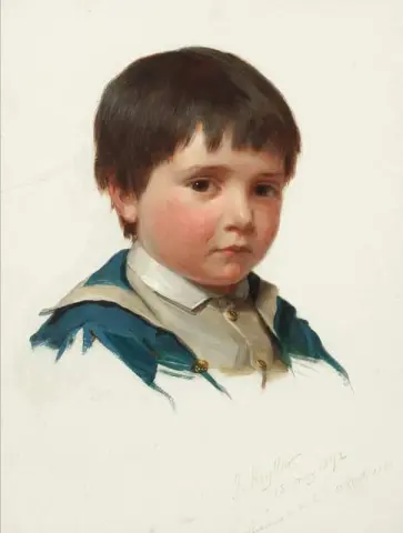 艺术家 S 儿子 Algernon Victor 的肖像 1872