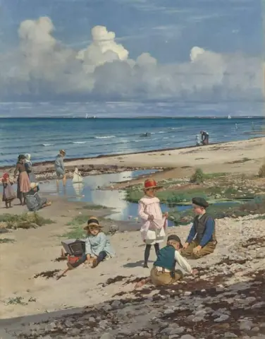 Een zomerdag op Hornb K Beach 1884