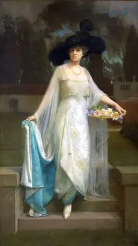 花园里一位尊贵女士的肖像 1919