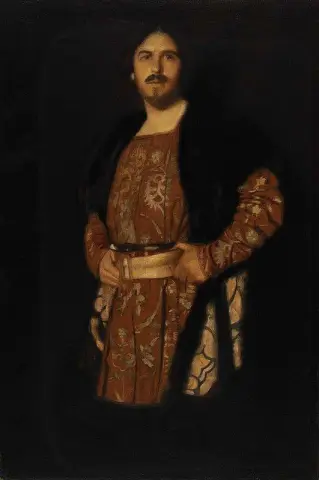 身着哈姆雷特服装的自画像，约 1900 年