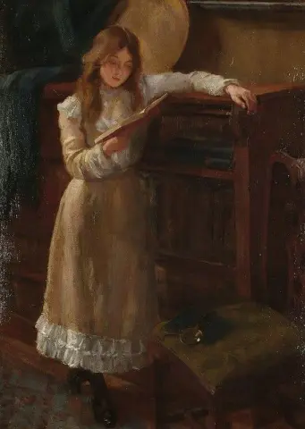 A Young Girl Reading