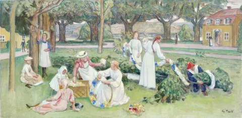 学习直到仲夏节，大约 1901 年
