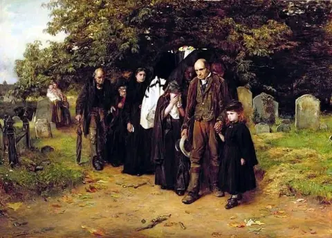 Jag är uppståndelsen och livet eller byns begravning 1872