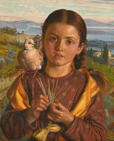 Tuscan Girl Plaiting Straw 1869