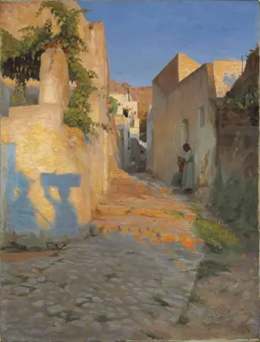 Una scena di strada in Tunisia 1891
