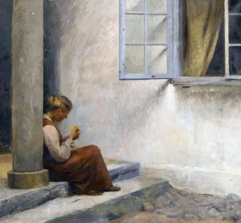 На крыльце Лизелунд 1917