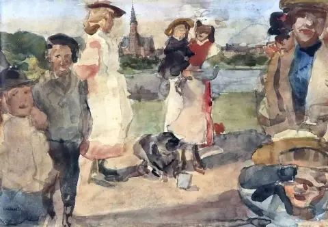 阿姆斯特丹东公园里的孩子们，约 1892-96 年