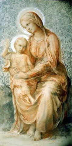 Neitsyt lapsen kanssa noin 1848-50