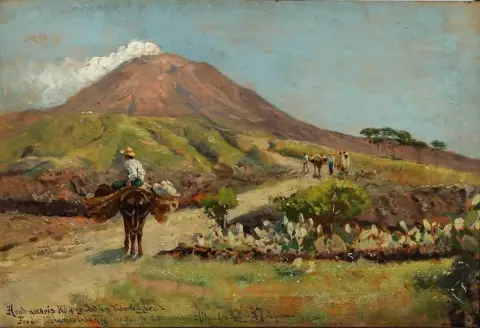 维苏威火山天文台之路 1895