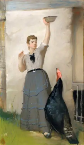 칠면조에게 먹이주기 1872-80년