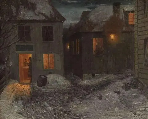 Interiör Från En Liten Stad Kragero