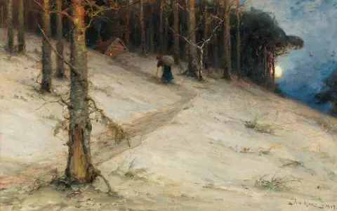 Örtkvinnans hydda i fullmåne 1907