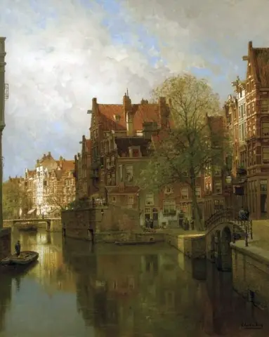 Utsikt over Grimburgwal Amsterdam