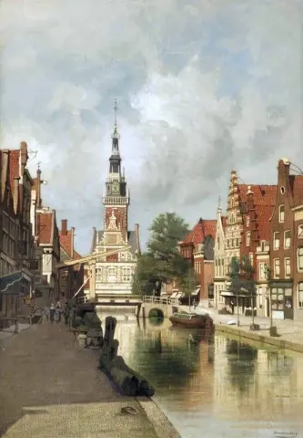 Utsikt over Luttik Oudorp med Waagtoren Alkmaar