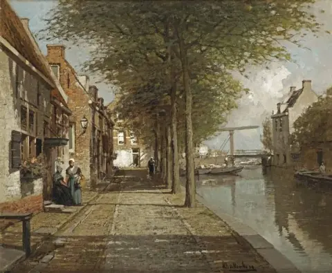 Kanal i Oudewater Nederland