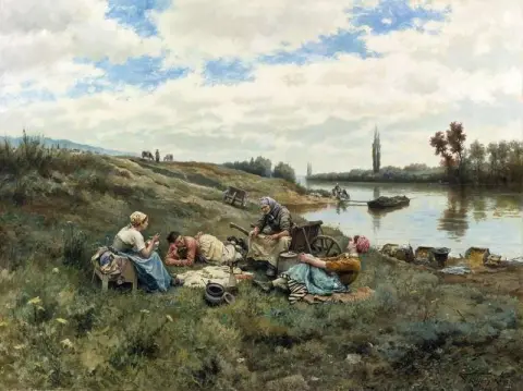 Efter lunch. Seines stränder