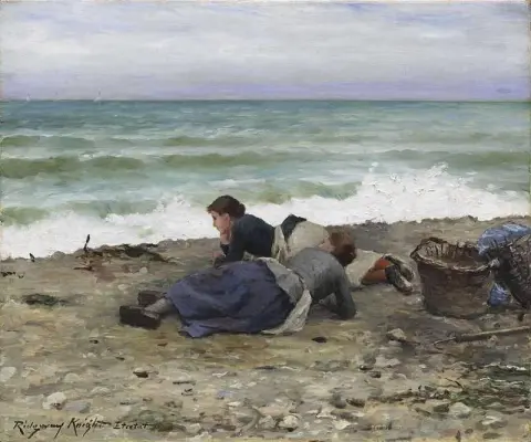 Högvatten Etretat 1884