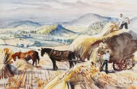 Gathering Corn Ca. 1945
