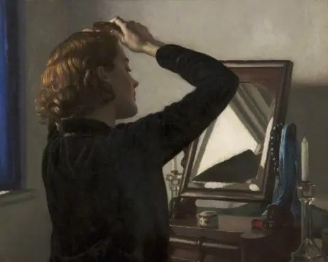 Girl Combing Hair Ca. 1931