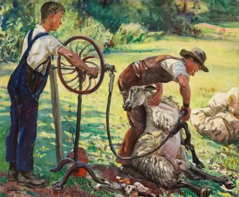 Shearing Sheep 1940