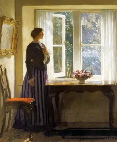 The Girl And The Picture A Flower Ca. 1912-14