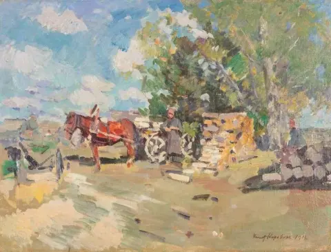 Лошадь и карета 1917