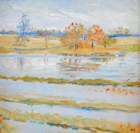 Oversvammad Aker - Motiv Fran Varberg 1886