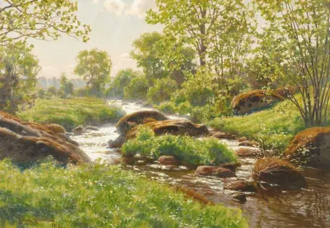 Landscape With Rippling Brook 1