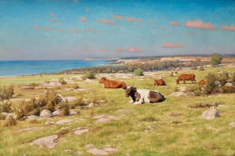 Summer Landscape With Cows