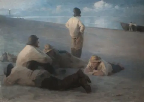 Skagen 海滩的夏日夜晚 1884