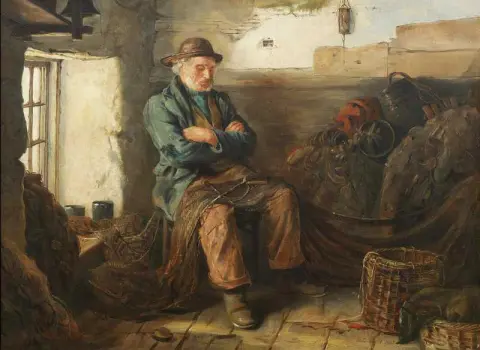 A Fisherman Amongst His Nets 1882