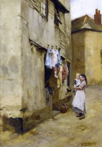 A Street In Newlyn Ca. 1895