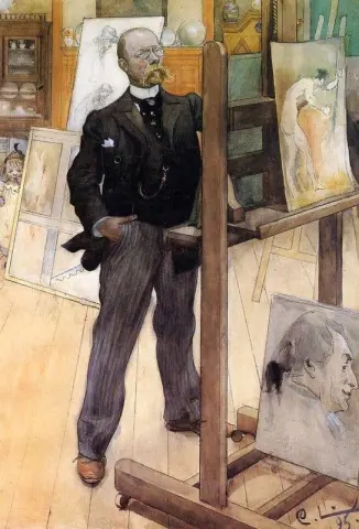 工作室里的自画像 1895