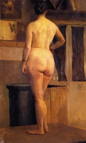 站立的女性裸体 1919
