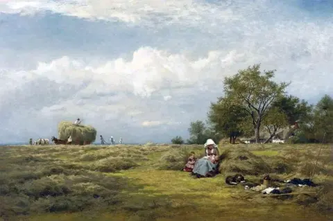 Ένα αγγλικό χωράφι με σανό 1879