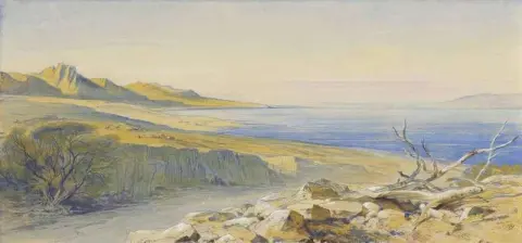Masada fra Dødehavet Jordan 1858