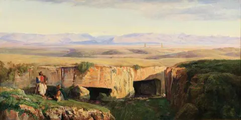 罗马平原 (Campagna Di Roma) 取自塞尔瓦拉 (Cervara) 1871 年