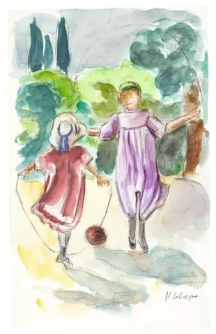 Study for Girls Skipping Rope Ca. 1899 2