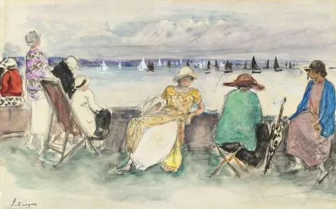 Woman At Regates Ca. 1920
