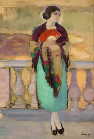 Young Woman L Fan Ca. 1924