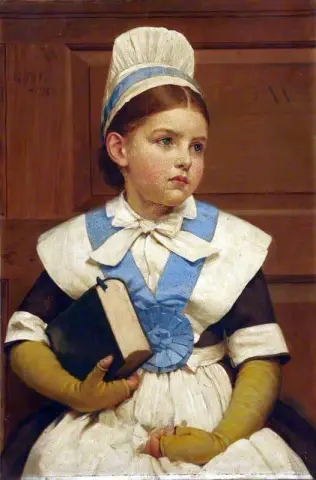 צדקה, תלמידת בית ספר 1882
