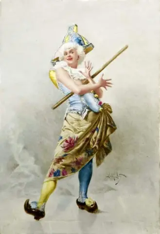 Un plato de barro francés de un artista antes de 1895