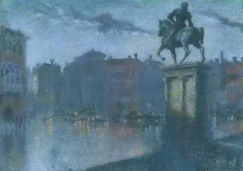 Campo Santi Giovanni E Paolo Venecia al atardecer 1912