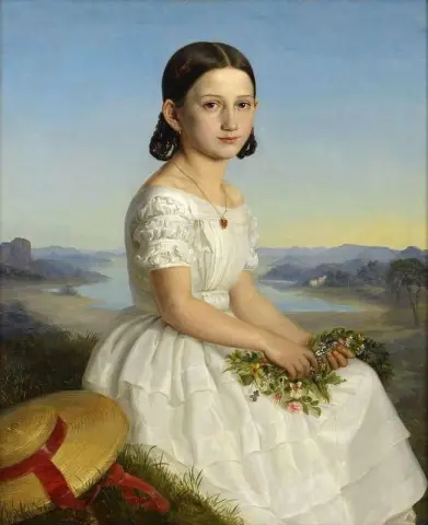 Portret Forestallande in Ung Lilly von Ehrenclou ca. 1850
