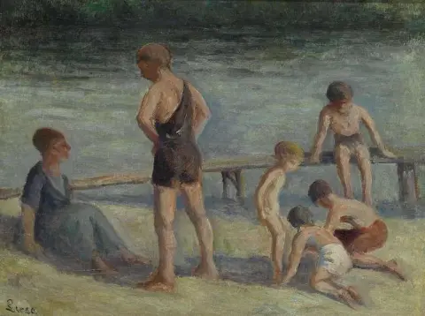 Mericourt Bathers Pre Du Plongeoir 约 1935 年