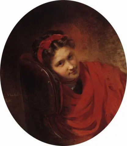 艺术家兄弟的妻子 O.s.makovskoy V.e.makovskogo 的肖像