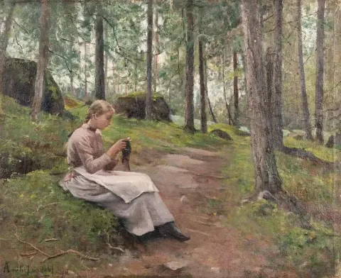 Meisje In Een Bos