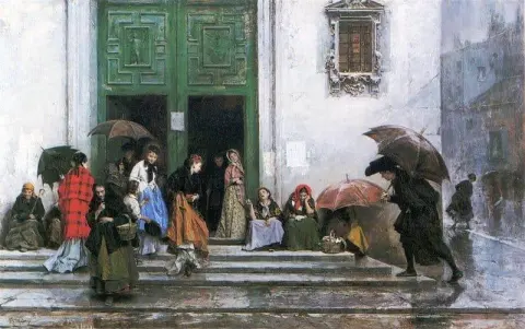 Saindo da Igreja antes de 1875
